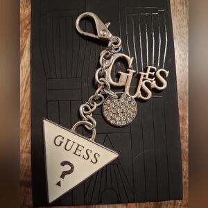 4/$20! Guess Triangle Rhinestone Purse Chain Dangler Charm